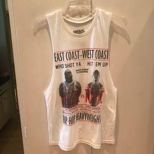 Biggie & Tupac East Coast-West Coast Muscle Tee- S